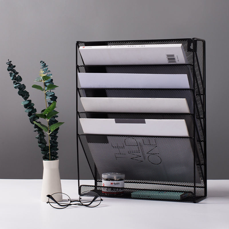 Metal Mesh Magazine File Rack