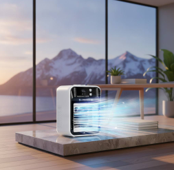 Portable Air Cooler & Humidifier Fan – USB Desktop Cooling for Room & Office