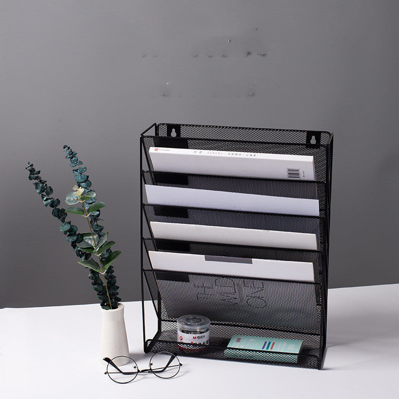 Metal Mesh Magazine File Rack